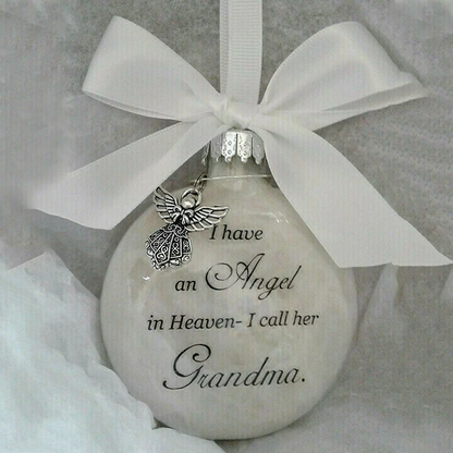 Christmas ornaments feather ball - Angel In Heaven Memorial Ornament - Makezbright Gifts