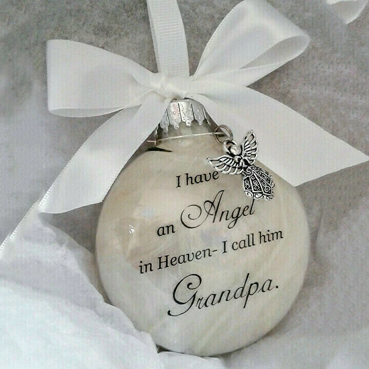 Christmas ornaments feather ball - Angel In Heaven Memorial Ornament - Makezbright Gifts